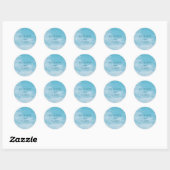 Minimalist Blue Sky Just Love Casual Ronde Sticker (Vel)
