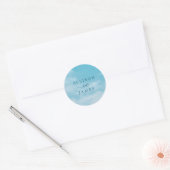 Minimalist Blue Sky Just Love Casual Ronde Sticker (Envelop)