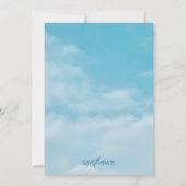 Minimalist Blue Sky Just Love Casual Save the Date (Achterkant)