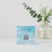 Minimalist Blue Sky Just Love Wedding RSVP Card Informatiekaartje (Staand voorkant)