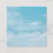 Minimalist Blue Sky Just Love Wedding RSVP Card Informatiekaartje (Achterkant)