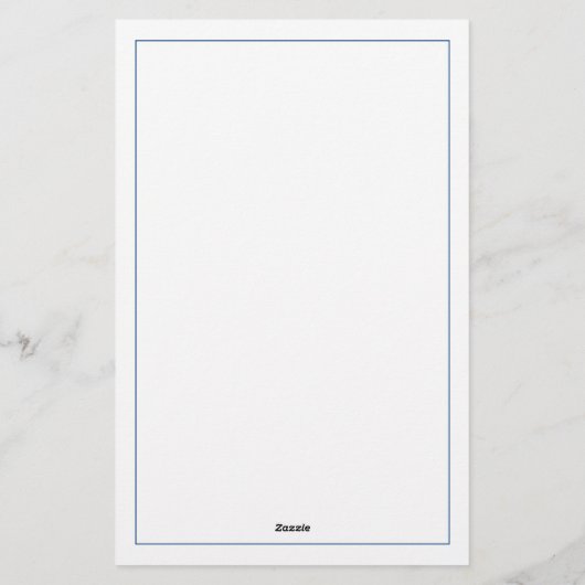 Minimalist Blue Three Letter Monogram Briefpapier (Achterkant)