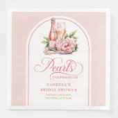 Minimalist blush and gold napkins custom name servet (Voorkant)