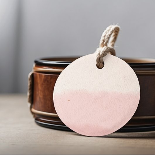 Minimalist Blush & Bloom Bold Script Wedding Bedankjes Labels