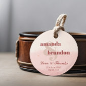 Minimalist Blush & Bloom Bold Script Wedding Bedankjes Labels