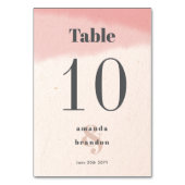 Minimalist Blush & Bloom Bold Script Wedding Kaart (Voorkant)