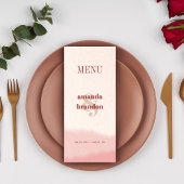 Minimalist Blush & Bloom Bold Script Wedding Menu