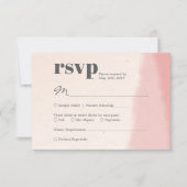 Minimalist Blush & Bloom Bold Script Wedding RSVP Kaartje (Voorkant)