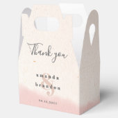 Minimalist Blush Bold Script Wedding Bedankt Bedankdoosjes (Geopend)