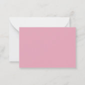 Minimalist Blush Pink Border Monogram Note Card Notitiekaartje (Achterkant)