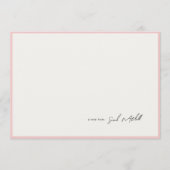 Minimalist Blush Pink Border Personalized Script Notitiekaartje (Voorkant)