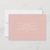 Minimalist Blush Pink Daisy Baby Shower Bedankkaart (Achterkant)