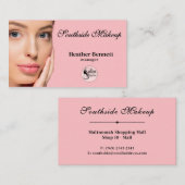 Minimalist Blush Pink Makeup Artist Business Visitekaartje (Voorkant / Achterkant)