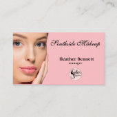 Minimalist Blush Pink Makeup Artist Business  Visitekaartje (Voorkant)