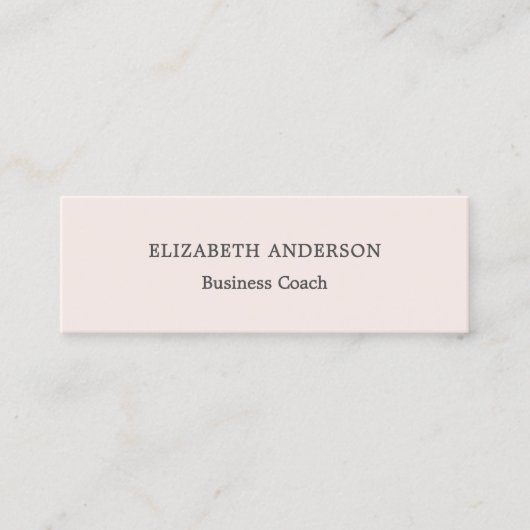 Minimalist Blush Pink Seafoam Muted Sage Mini Visitekaartje (Voorkant)
