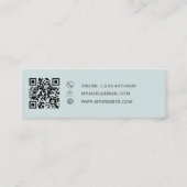 Minimalist Blush Pink Seafoam Muted Sage Mini Visitekaartje (Achterkant)