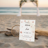 Minimalist Blush Pink Wildflower Wedding Kaart