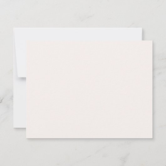 Minimalist Blush Script Note-Kaart Notitiekaartje (Achterkant)