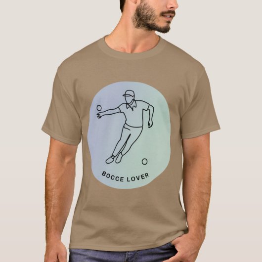 Minimalist Bocce Lover Elegant Single Line Art Pla T-shirt (Voorkant)