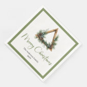 Minimalist Bohemian Botanical Holiday Napkins Servet (Hoek)