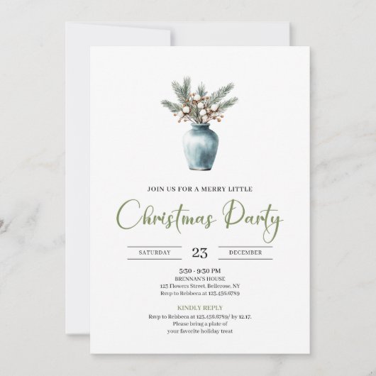 Minimalist Bohemian Earthy Neutral Holiday Invites Kaart (Voorkant)