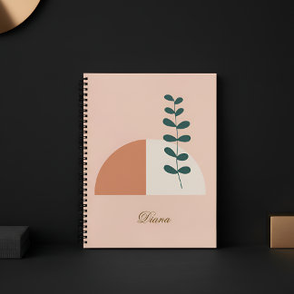 Minimalist Boho Abstract Botanical Notitieboek
