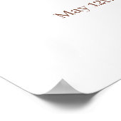 Minimalist Boho Bakery Chef Baby shower Welkom Poster (Hoek)