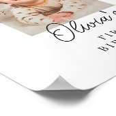 Minimalist Boho Boy Girl ANY AGE Birthday Welcome Poster (Hoek)