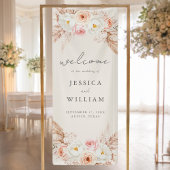 Minimalist Boho Fall Floral Wedding Welcome Spandoek