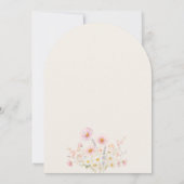 Minimalist Boho Floral Wedding Invitation Kaart (Achterkant)