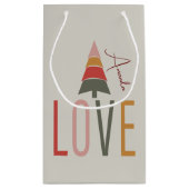 Minimalist Boho gepersonaliseerd met naam Kerstmis Klein Cadeauzakje (Achterkant)