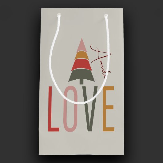 Minimalist Boho gepersonaliseerd met naam Kerstmis Klein Cadeauzakje