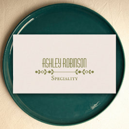 Minimalist boho leaves frame pastel earthy QR code Visitekaartje