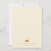 Minimalist Boho Little Ray of Sunshine Baby shower Kaart (Achterkant)
