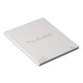 Minimalist Boho Personalized Teacher Notepad Notitieblok (Schuin)