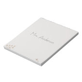 Minimalist Boho Personalized Teacher Notepad Notitieblok (Linkerzijde)
