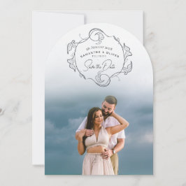 Minimalist Boho Photo Save the Date Kaart