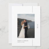 Minimalist Boho Photo Wedding Kaart (Voorkant)