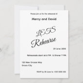Minimalist Boho Rehearsal Invitation card (Voorkant)