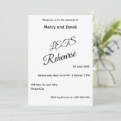 Minimalist Boho Rehearsal Invitation card (Staand voorkant)