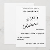 Minimalist Boho Rehearsal Invitation card (Voorkant / Achterkant)