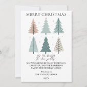 Minimalist Boho Scandi-Style Christmas Tree Feestdagenkaart (Voorkant)