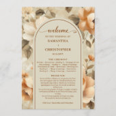 Minimalist Boho Terra Cotta Beige Sage Wedding Programmakaart (Voorkant)