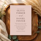 Minimalist Boho Terracotta Wedding Invitation Kaart