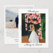 Minimalist Boho Thank you card Bedankkaart (Voorkant / Achterkant)