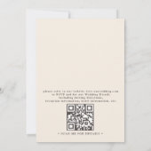 Minimalist Boho Wildflower Floral QR Code Wedding Kaart (Achterkant)