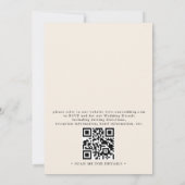 Minimalist Boho Wildflower Floral QR Code Wedding Kaart (Achterkant)