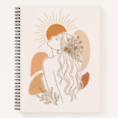 Minimalist Boho Woman Art Notebook Notitieboek (Voorkant)