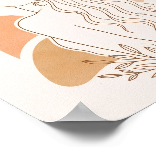Minimalist Boho Woman Art Poster (Hoek)