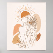 Minimalist Boho Woman Art Poster (Voorkant)